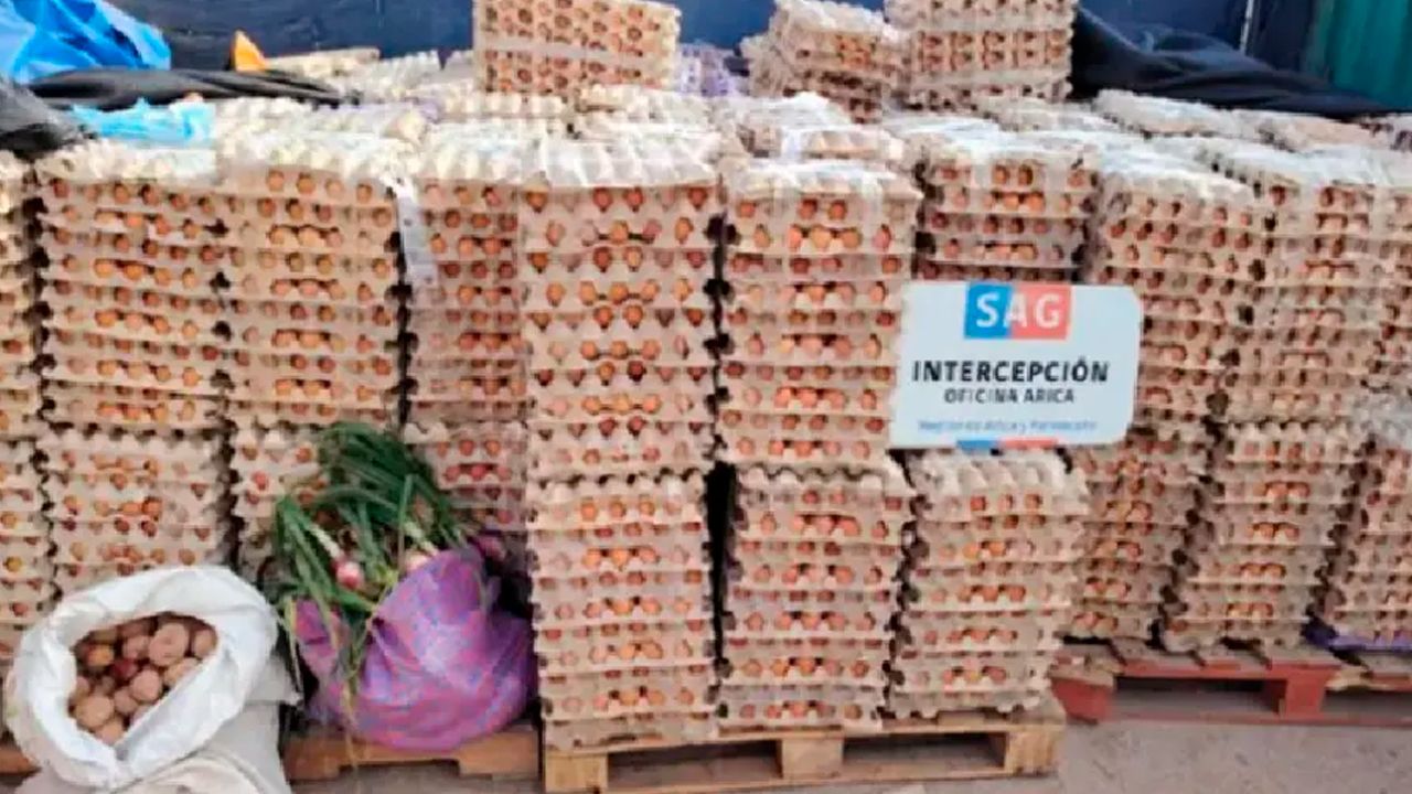 Chile incauta más de un millón de huevos de contrabando provenientes de Bolivia