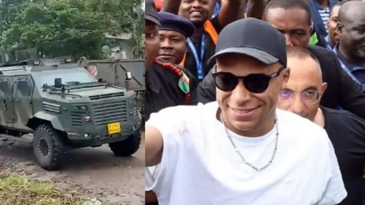 Mbappé: Custodiado y escoltado en su visita a Camerún