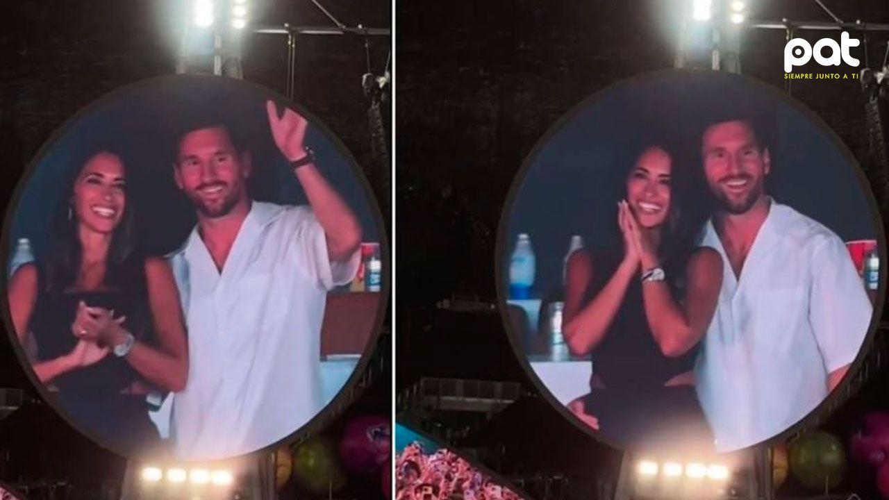 Messi y Antonela sorprenden en la "kiss cam" durante el show de Coldplay en Miami