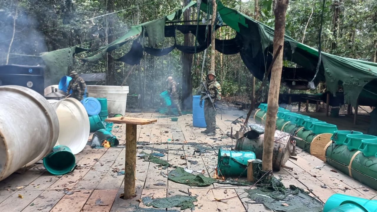 La FELCN logró destruir siete laboratorios de cocaína en los últimos operativos