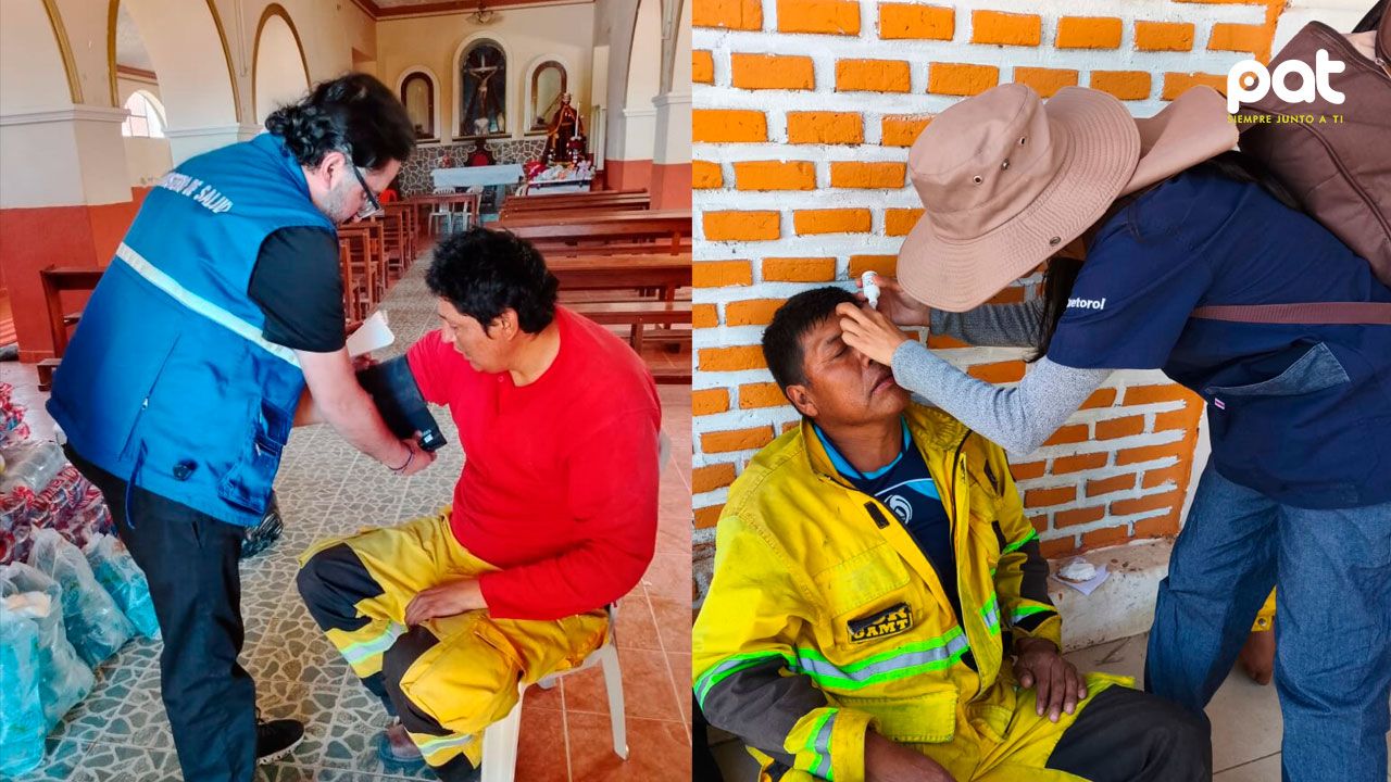 Brigadas de salud brindan 596 atenciones en áreas afectadas por incendios en Tarija