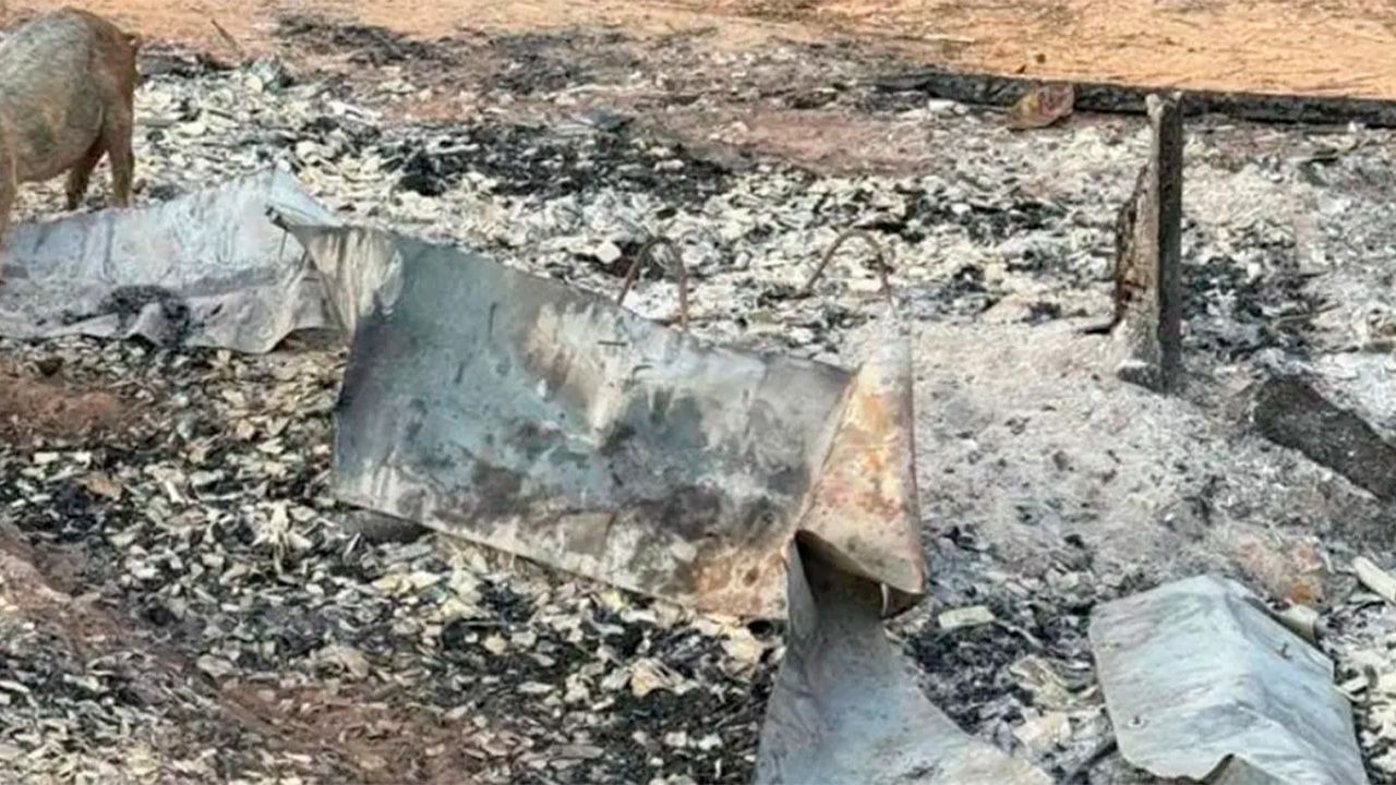 Hallan un cuerpo y dos columnas vertebrales tras incendio en una choza cerca de la frontera con Brasil