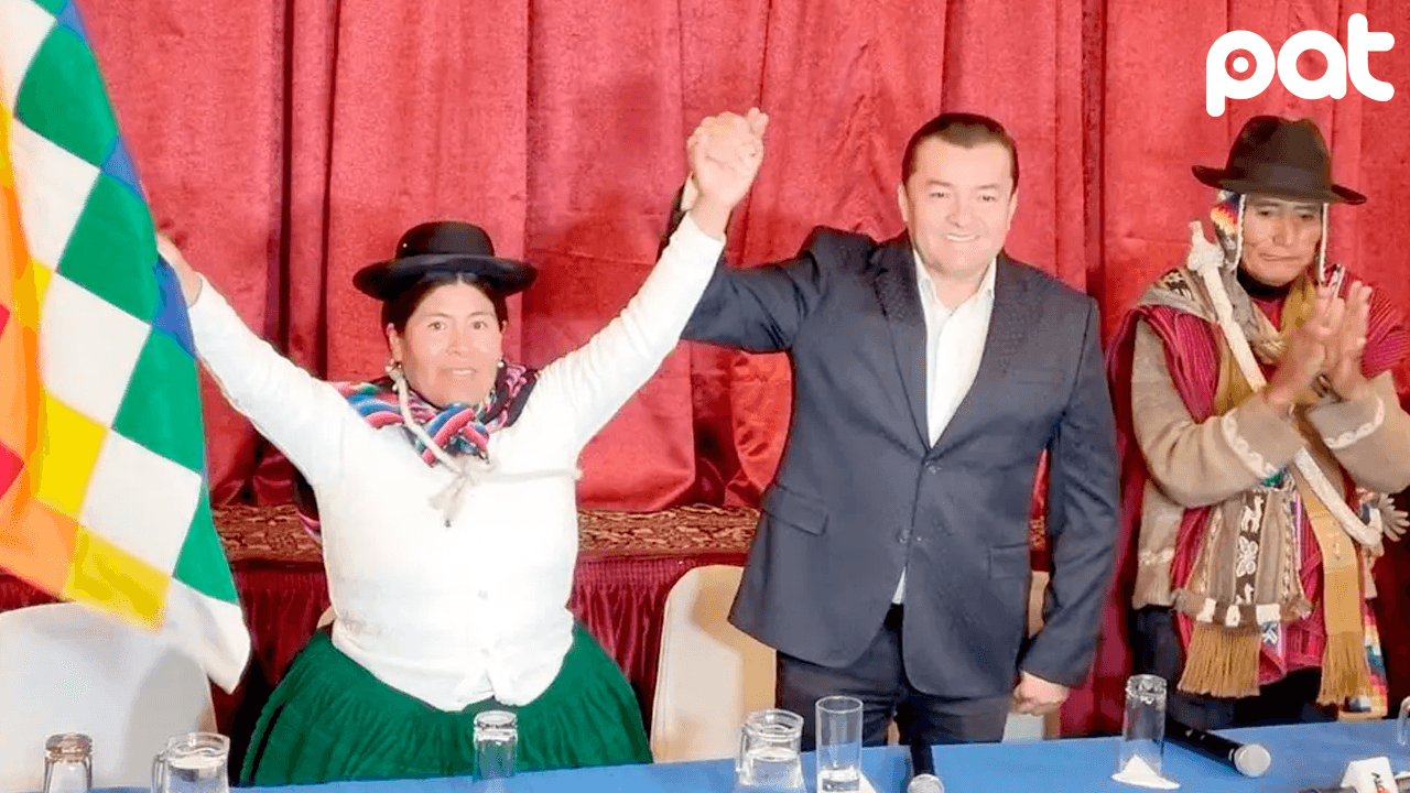 Rosa Huanca, candidata a la vicepresidencia con Jhonny Fernández