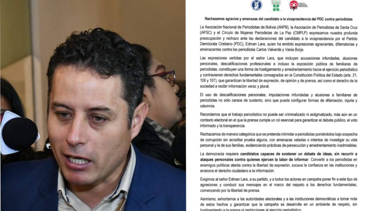 Periodistas piden campaña "sin hostigamiento a los periodistas" tras amenazas vertidas por Lara