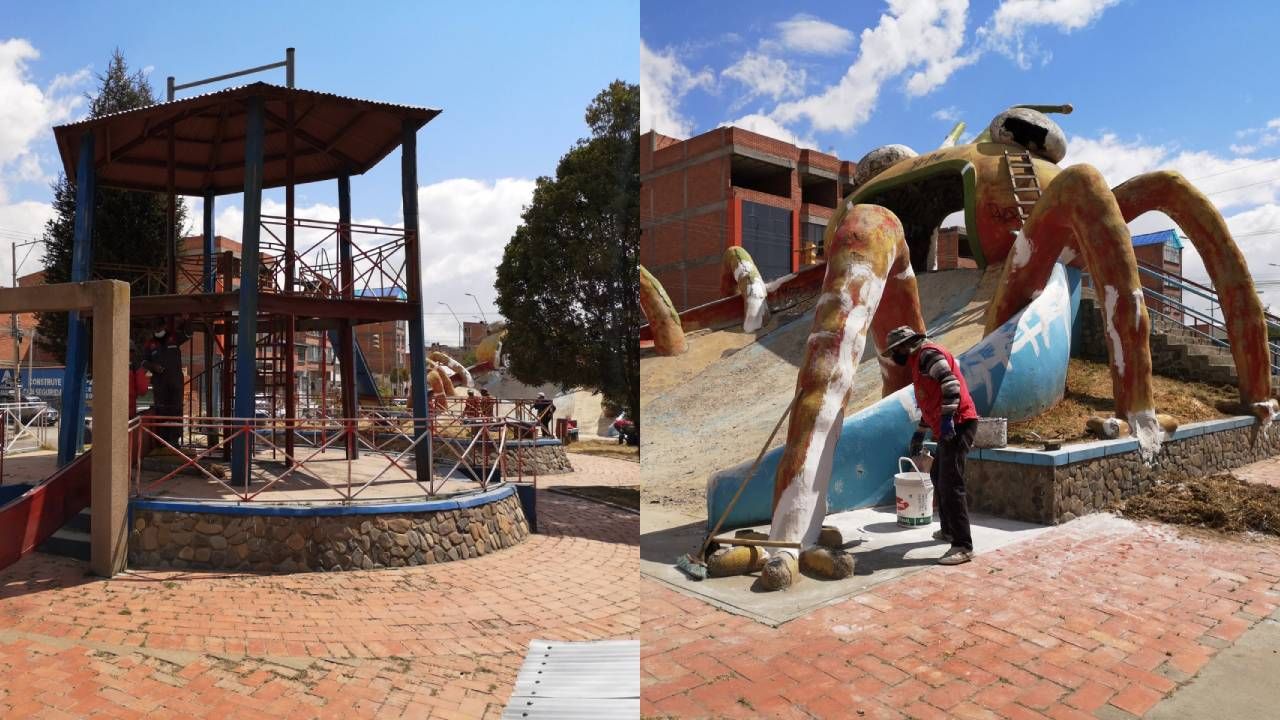 Refaccionan y embellecen parque “Las hormiguitas” en el Distrito 1 para abrir sus puertas el Día del Peatón