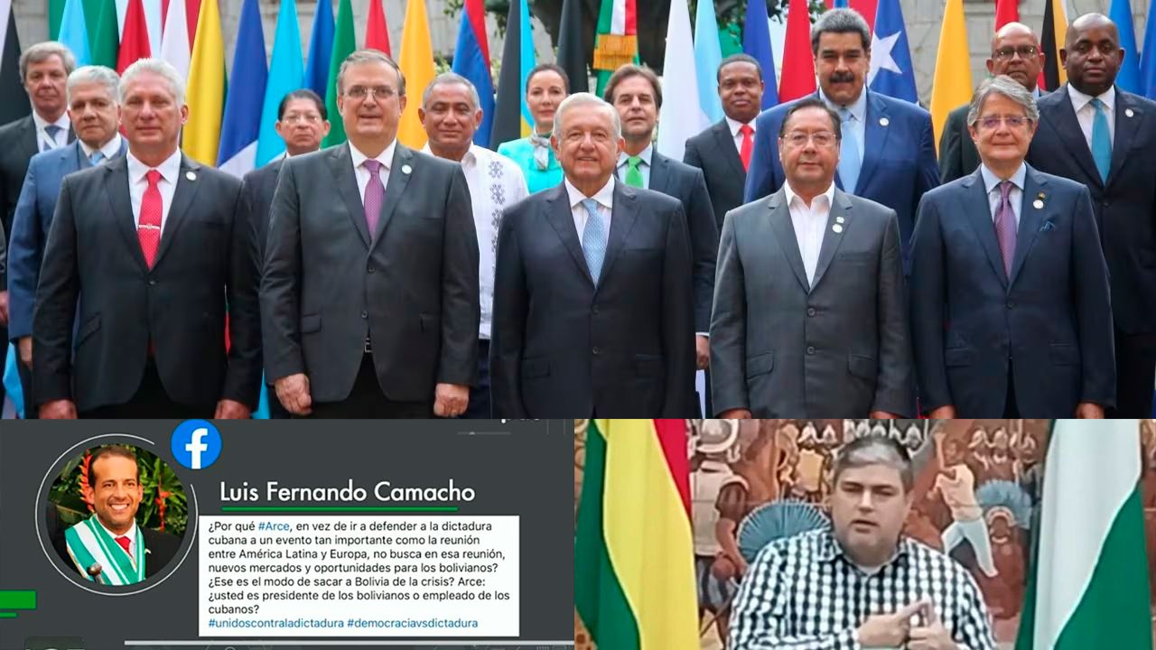 Camacho y Fernando Larach criticaron la participación de Arce en la Cumbre CELAC 