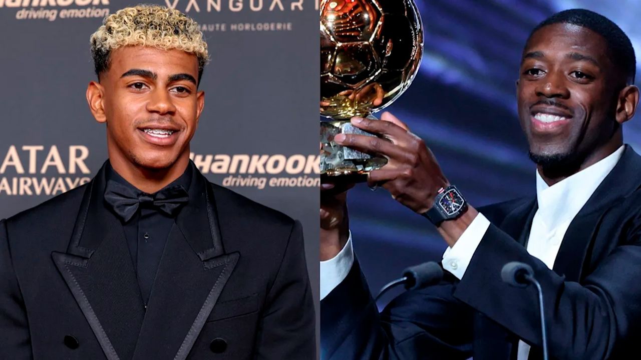 Lamine Yamal felicita a Dembélé tras  el Balón de Oro: "Hay que escalar  para llegar a la cima"
