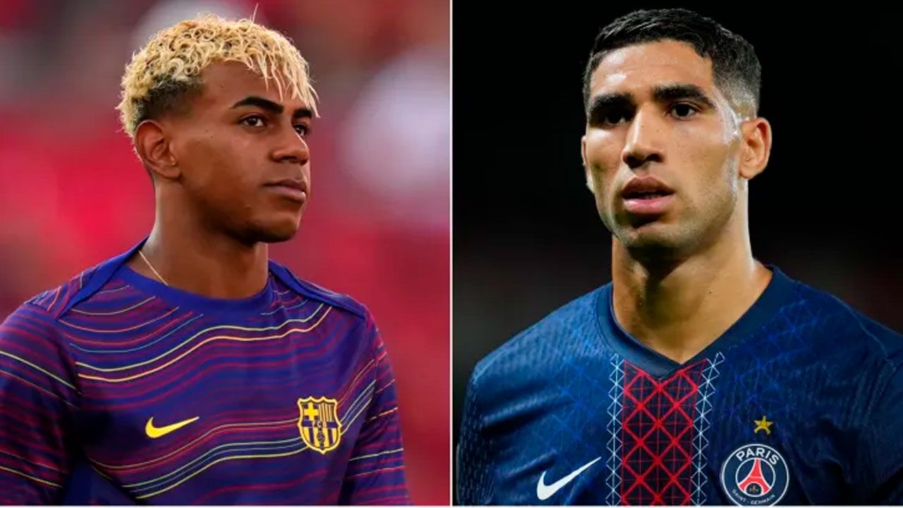 Hakimi avisa a Lamine Yamal antes  del PSG-Barça: "Se enfrentará al  mejor lateral izquierdo del mundo"