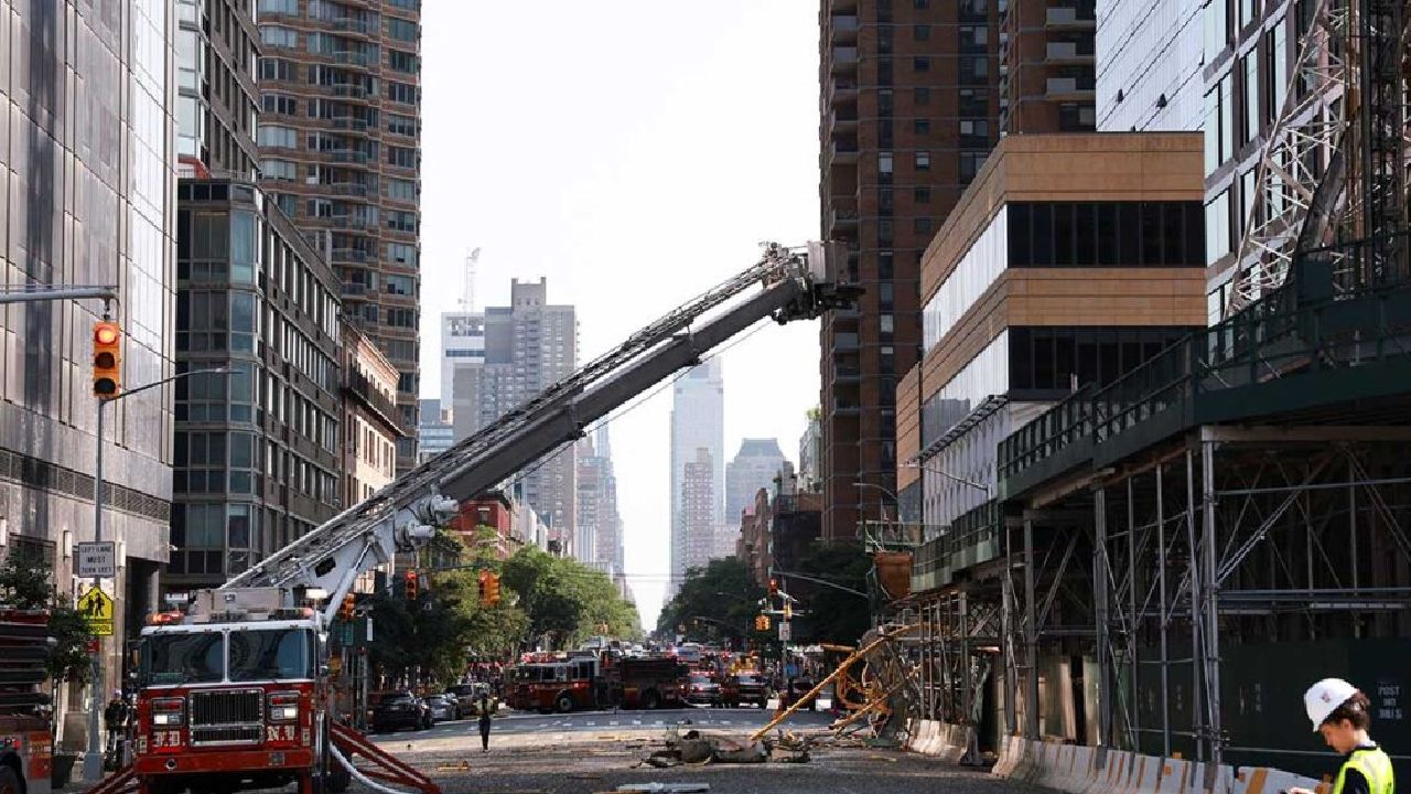 Una grúa colapsa en Nueva York y provoca cuatro heridos