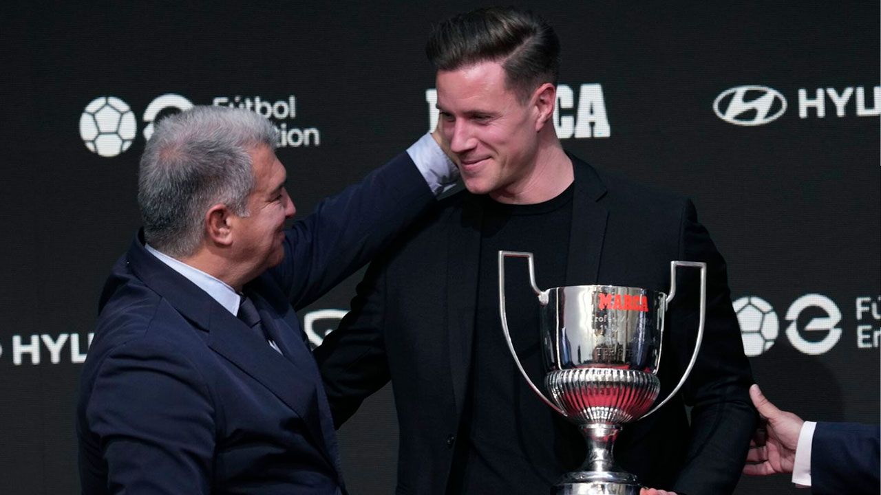 Laporta confirma que Barcelona  no se reforzará en enero y Ter  Stegen será el foco