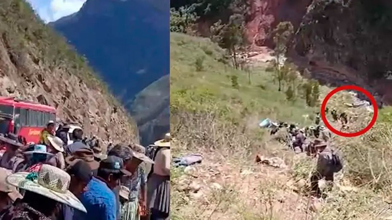 Bus se embarranca en la ruta Quillacollo–Morochata y deja fallecidos y heridos