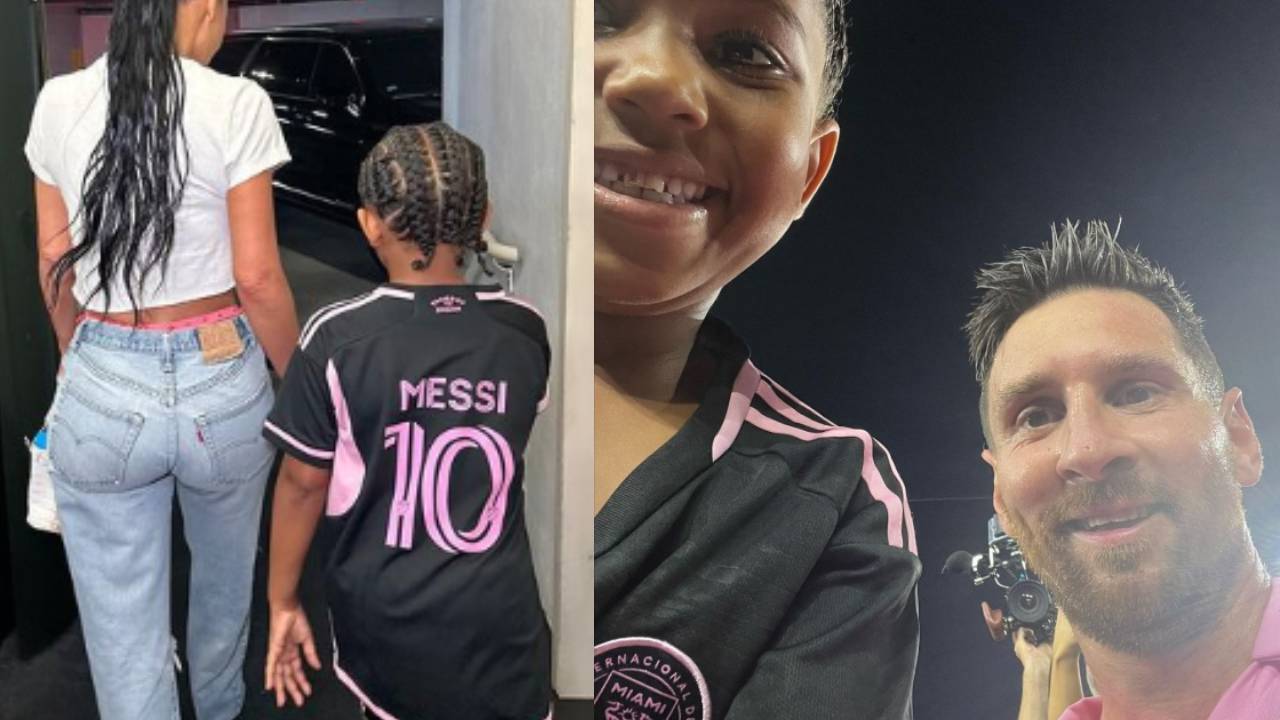 La foto viral del hijo de Kim Kardashian con Messi
