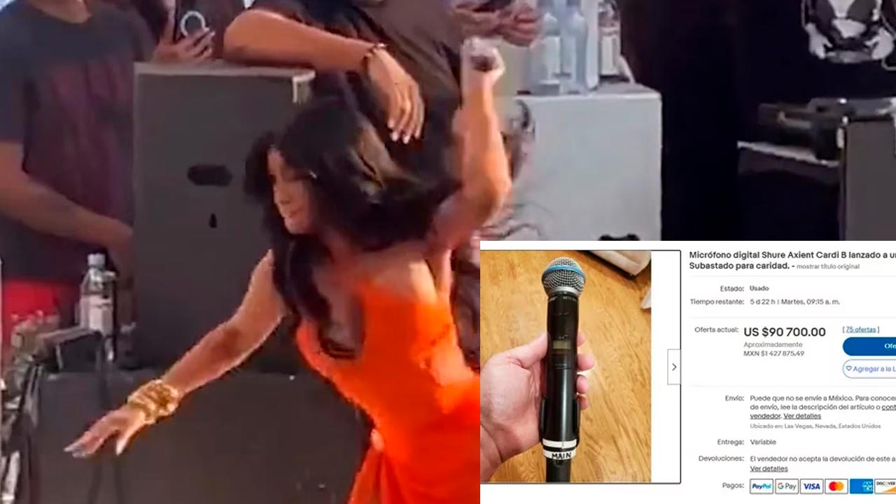 Subastan el micrófono que Cardi B lanzó a una persona 