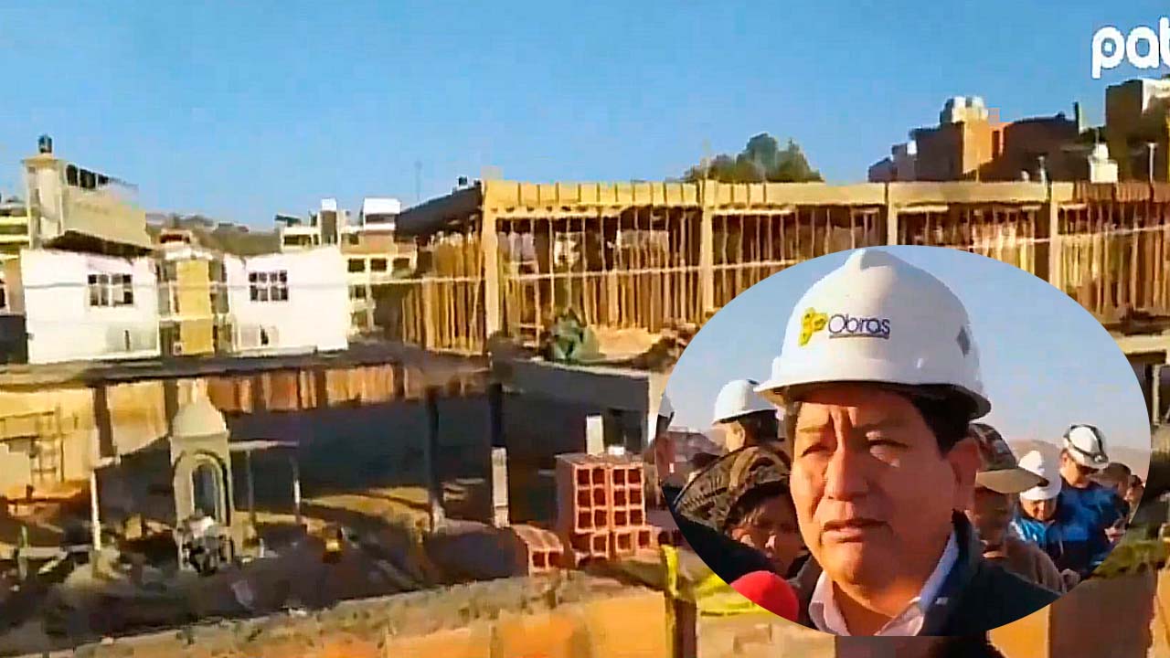 Edgar Montaño realizó una inspección al avance de la obra del tren Metropolitano en Cochabamba