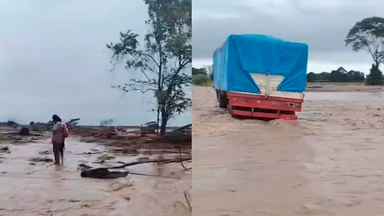 Desborde del río Yapacaní corta el tránsito en la Faja Norte