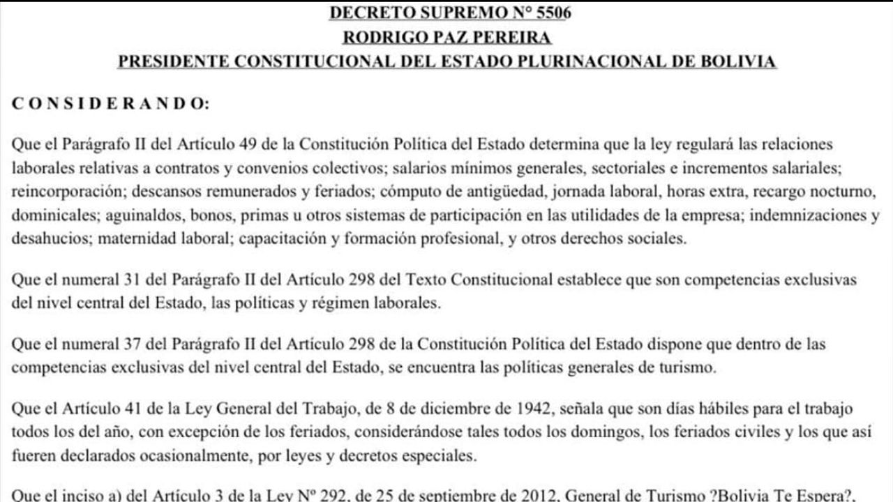 Gobierno declara feriado nacional el 26 de diciembre para impulsar el turismo
