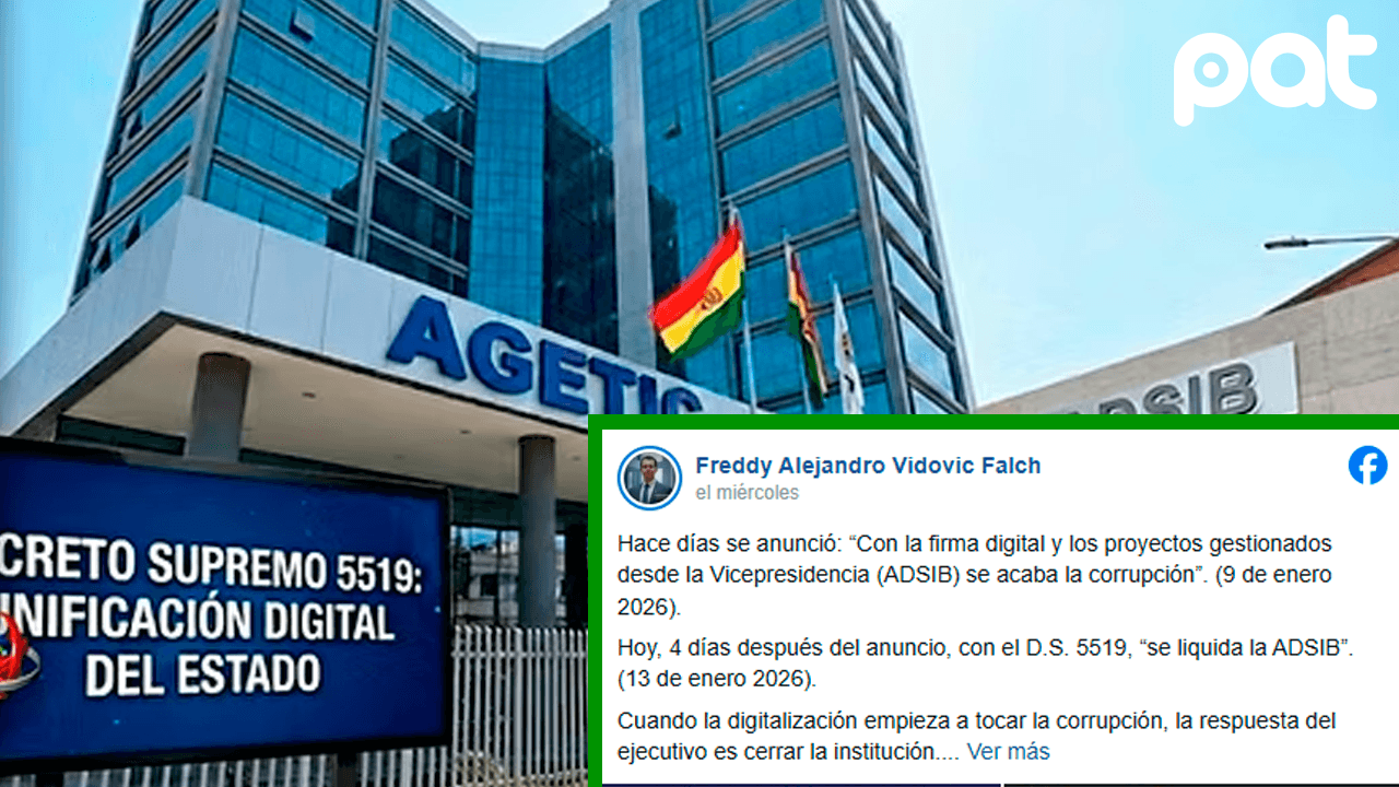 Vicepresidencia cuestiona cierre de ADSIB y denuncia "decretocracia"