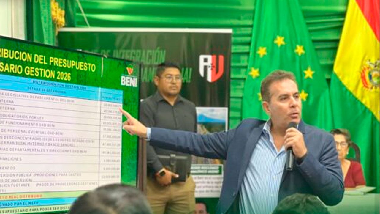 Gobernación del Beni declara emergencia por recibir 50% de recursos en 2025 y 0% en 2026