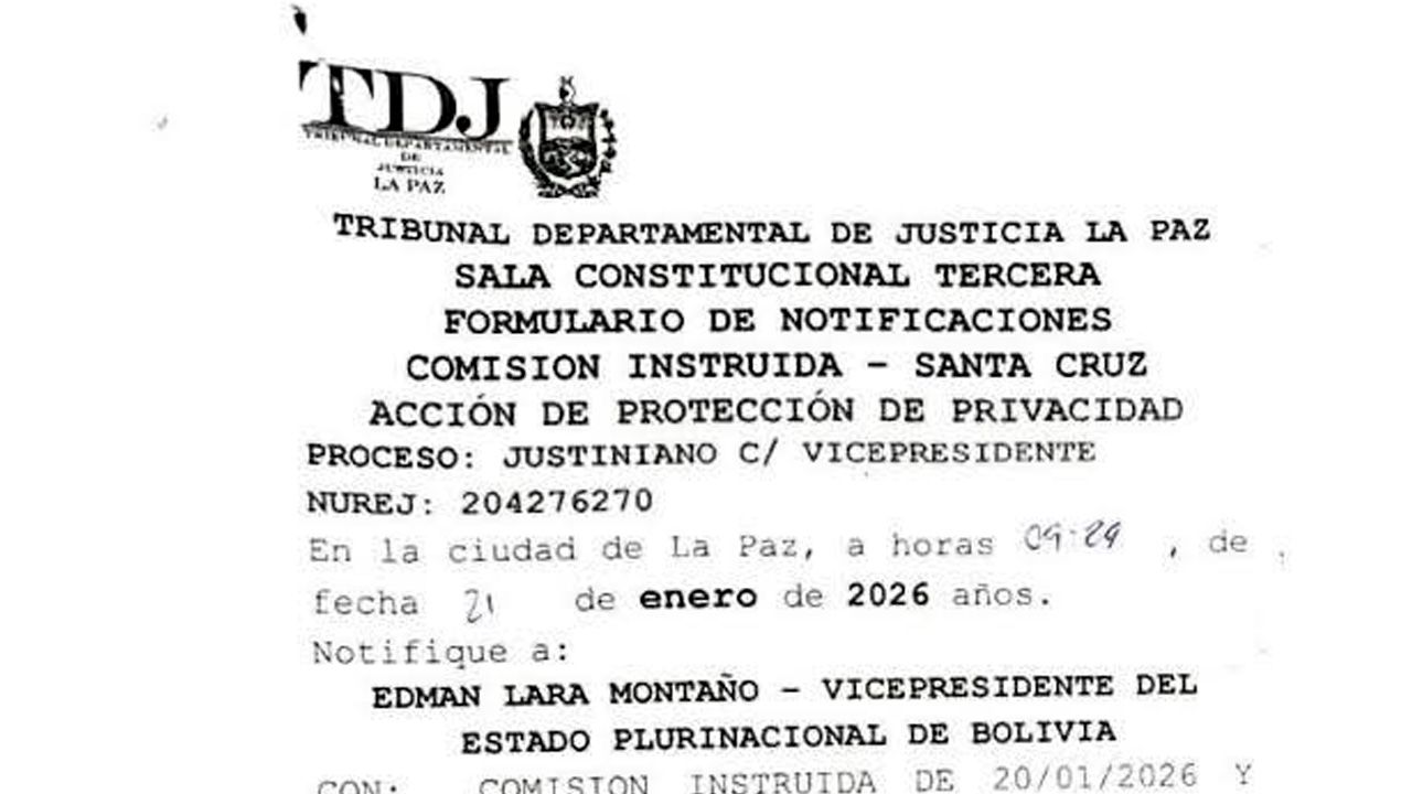 Sala Constitucional notifica al Vicepresidente por acción de protección de privacidad