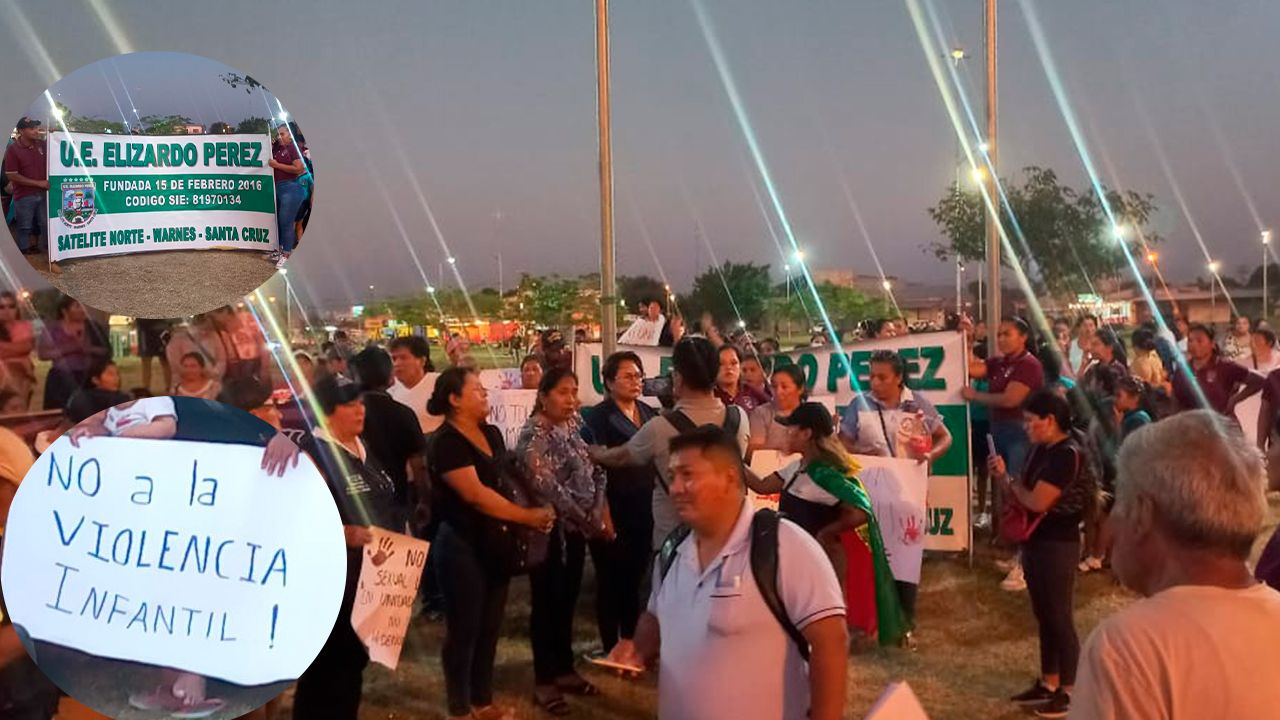 Marcha en Satélite Norte exigiendo justicia por el feminicidio e infanticidio en Pentaguazú 3