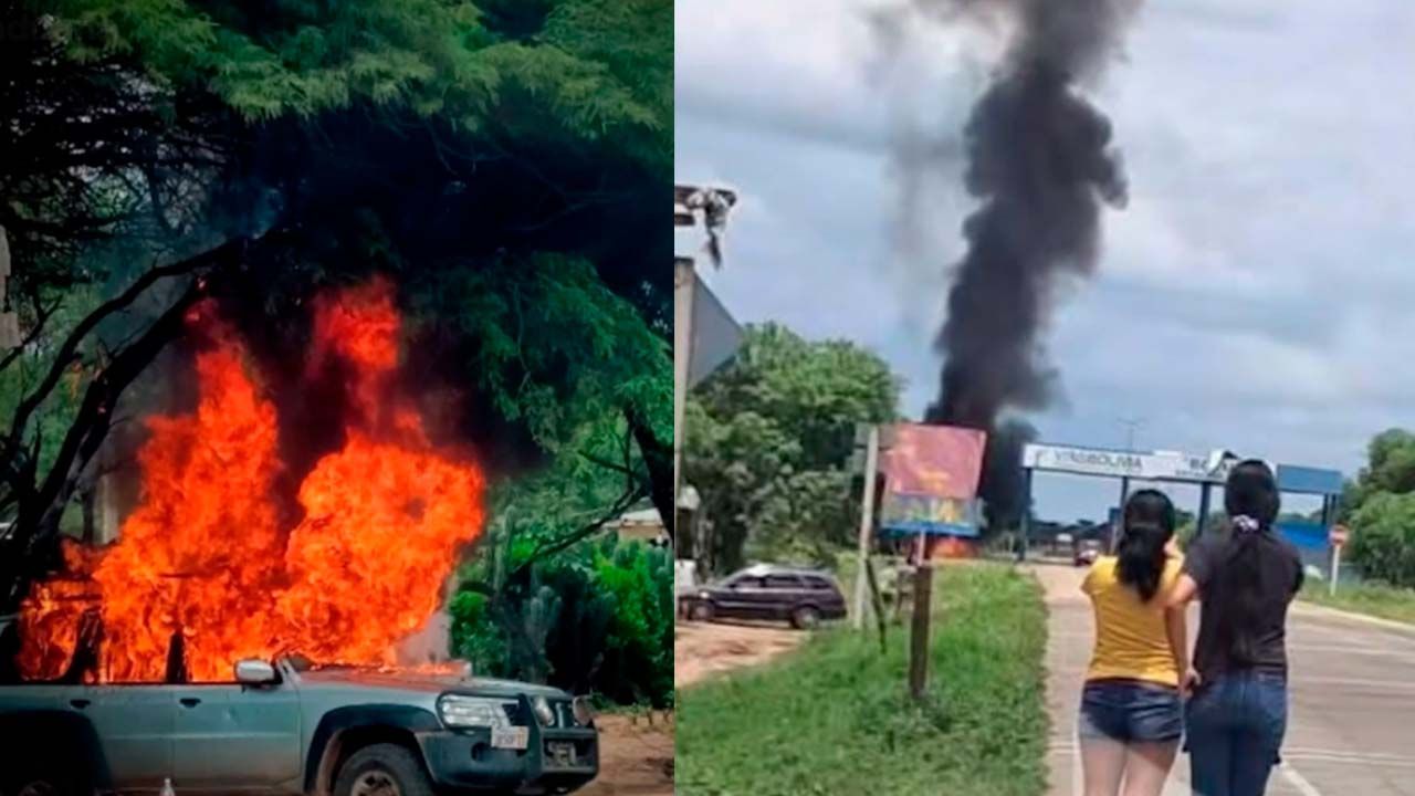 Investigan quema de dos vehículos oficiales en el peaje de Boyuibe