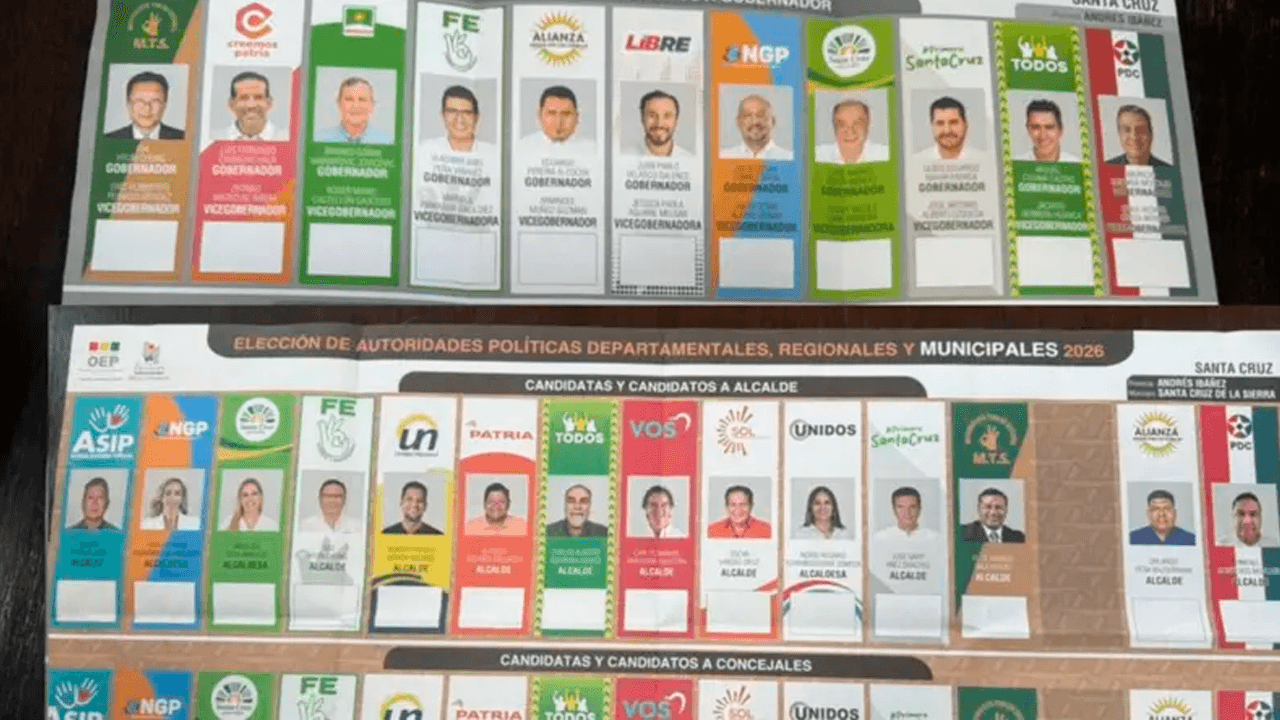 TED Santa Cruz presenta papeletas para las elecciones subnacionales del 22 de marzo