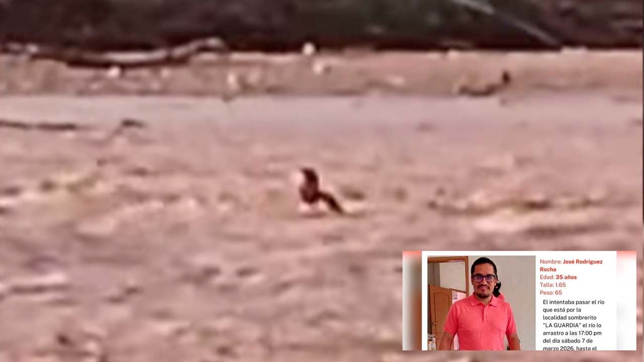 Buscan a hombre que fue arrastrado por un río en La Guardia; familiares piden ayuda para encontrarlo