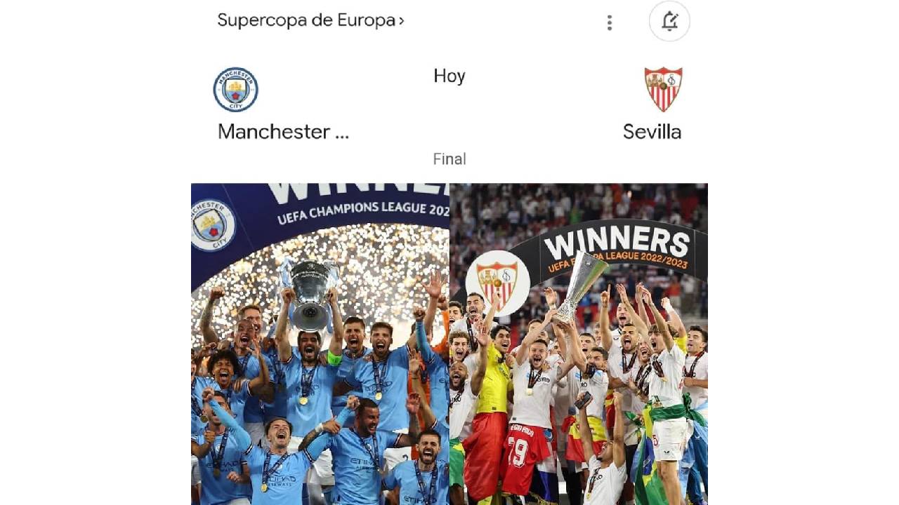Súpercopa UEFA Sevilla vs. Manchester City