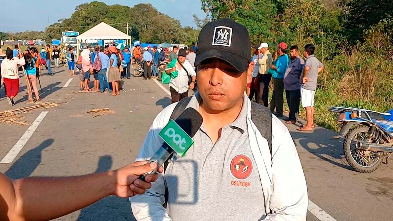 Bloqueo en ingreso a Buena Vista: Dirigentes exigen solución para carretera y critican falta de voluntad política