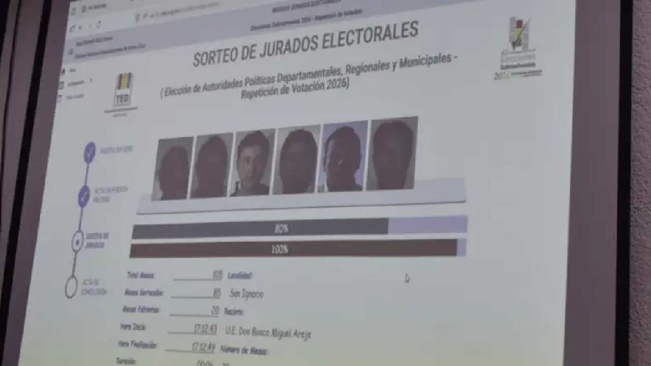 Publican lista de jurados para balotaje en Santa Cruz
