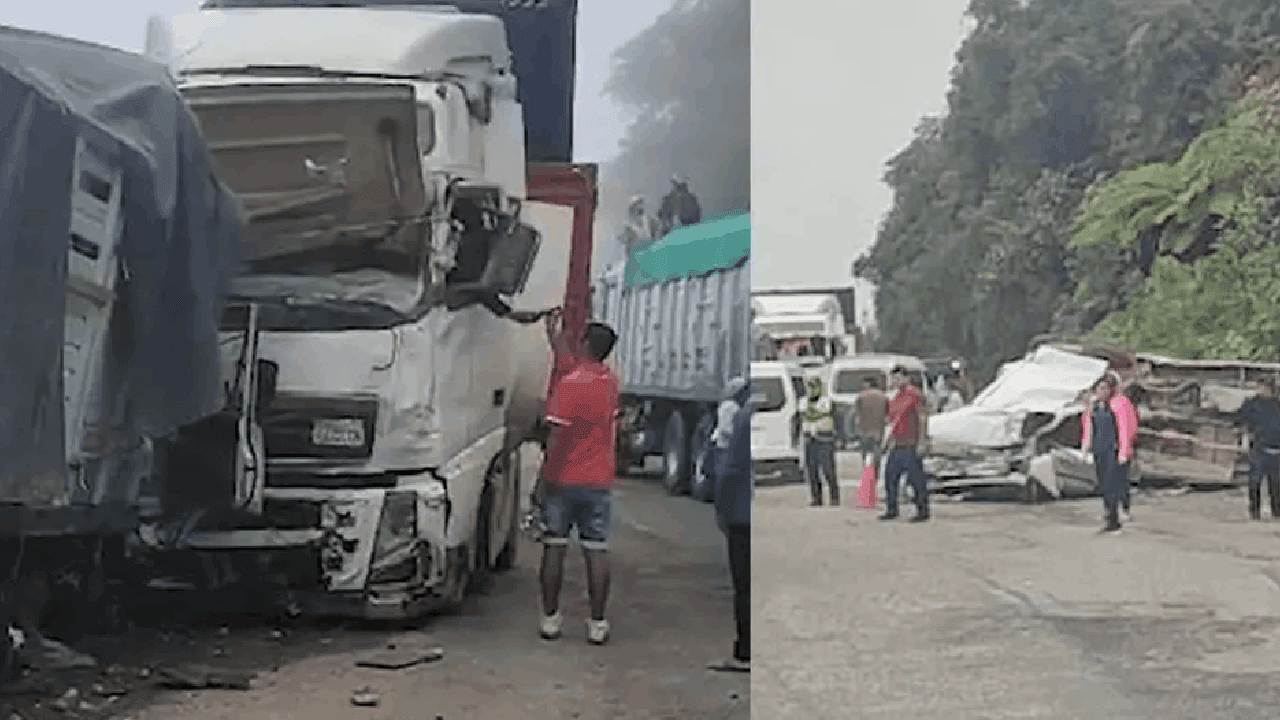 Trágico choque múltiple en la carretera nueva Cochabamba – Santa Cruz deja dos fallecidos y cinco heridos