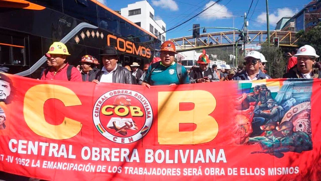 La COB rechaza el diálogo con el Gobierno y condiciona acercamiento al cese de procesos judiciales