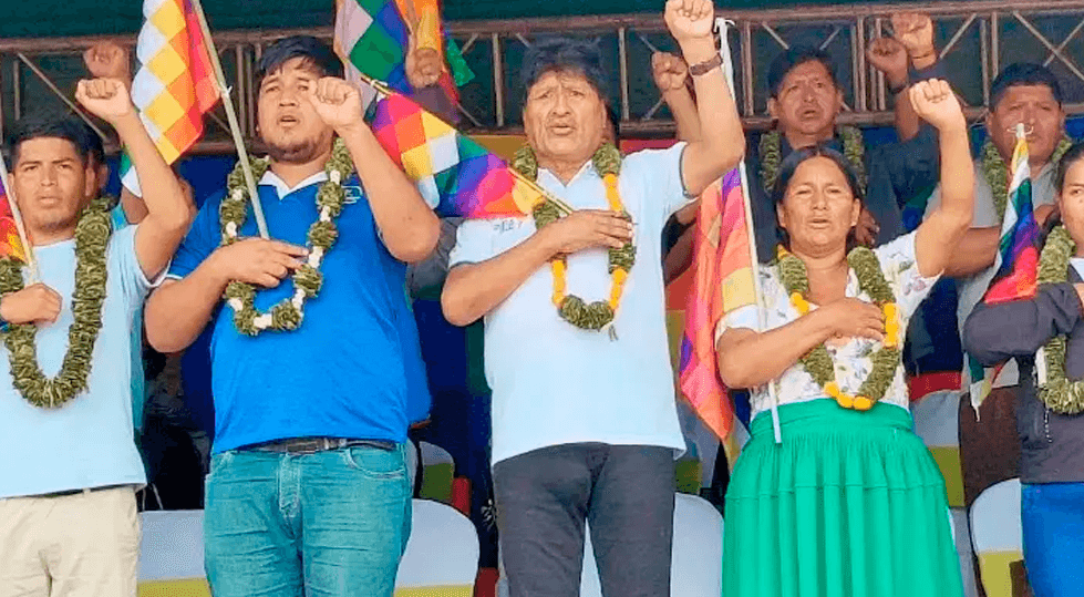 Evo Morales encabeza marcha en el trópico de Cochabamba contra el Gobierno