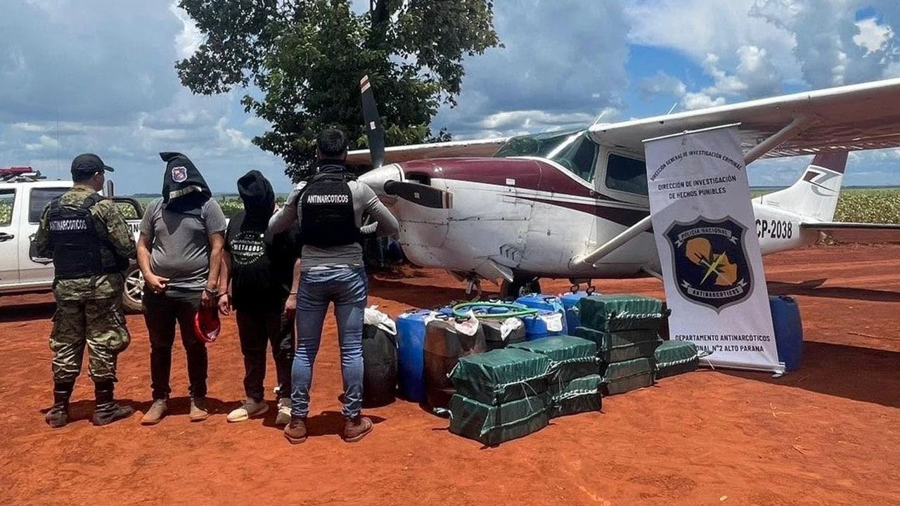 Condenan a piloto boliviano por tráfico de 265 kilos de cocaína en Paraguay