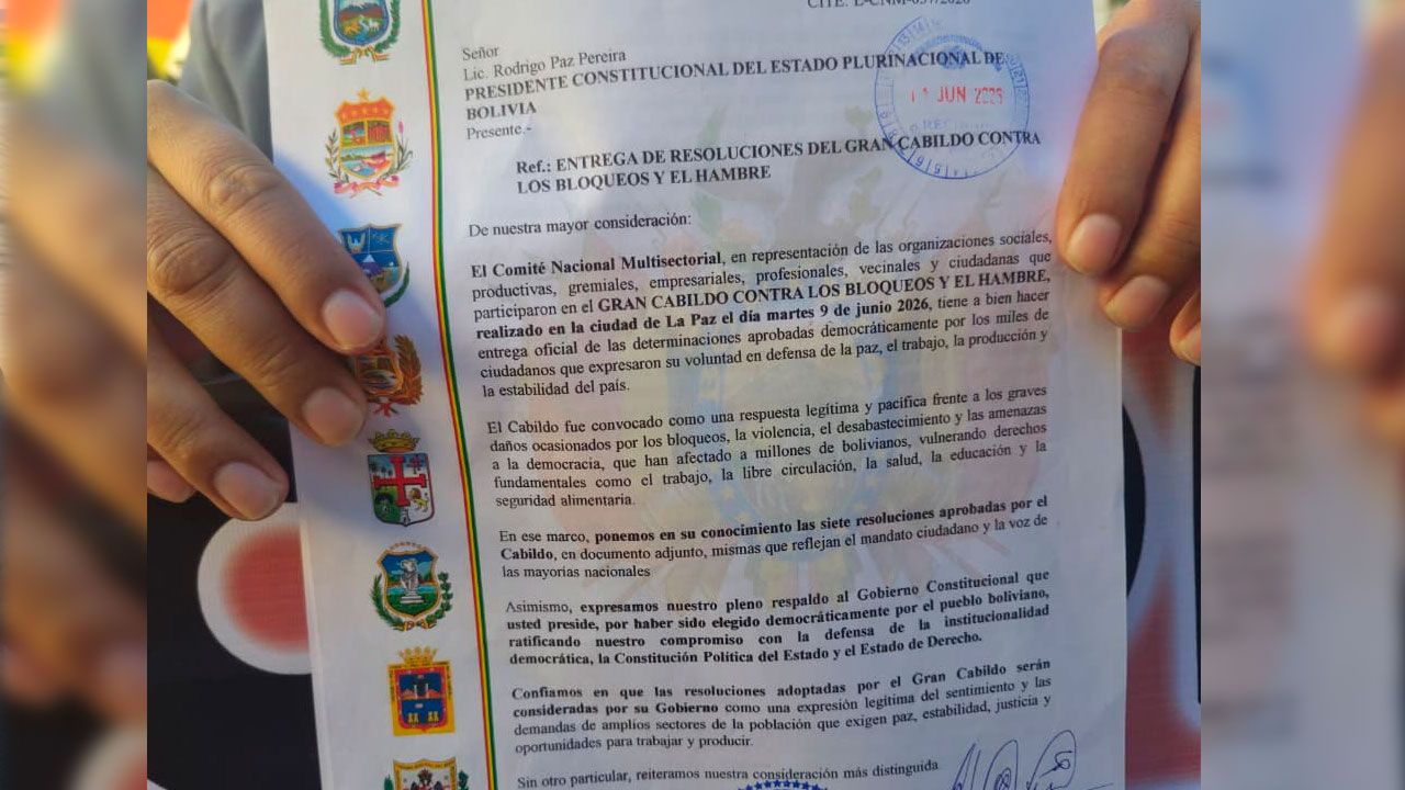 Comité nacional multisectorial da plazo de 48 horas al presidente para atender demandas