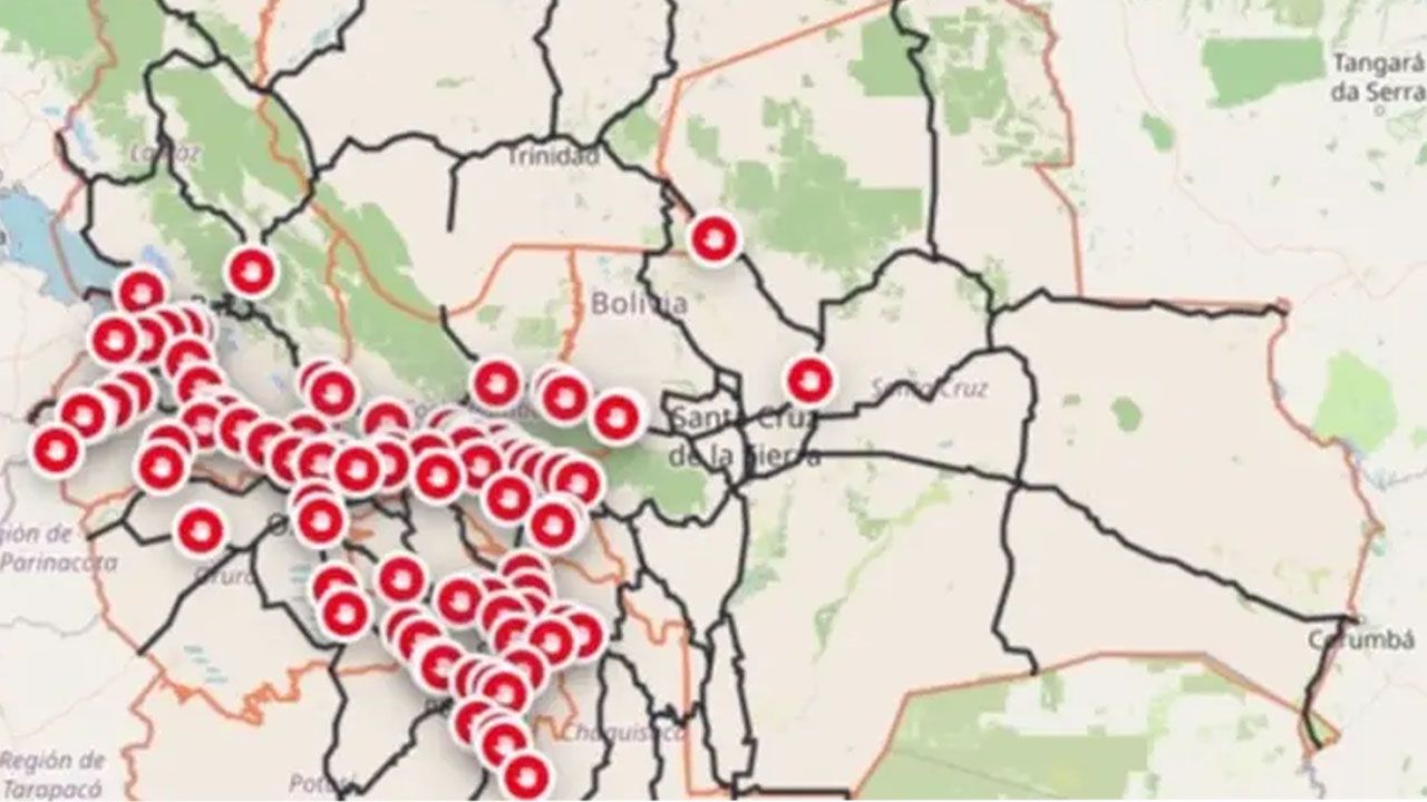 ABC reporta más de 90 puntos de bloqueo en seis departamentos del país