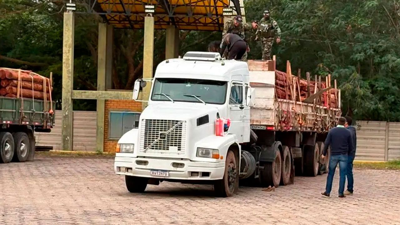 Intensifican controles a cargamentos de madera en la frontera con Brasil