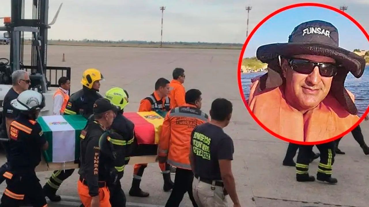 Llega a santa cruz el cuerpo del rescatista Runy Callaú