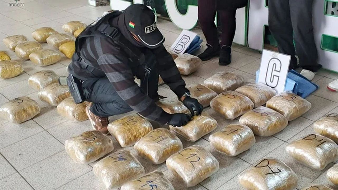 Golpe al narcotráfico en La Paz: Felcn incauta más de 38 kilos de droga y aprehende a siete personas