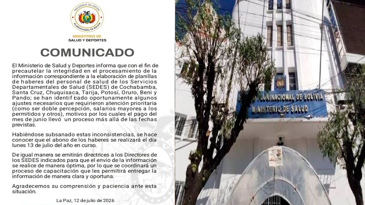Salud anuncia pago de salarios tras advertencia de paro médico nacional