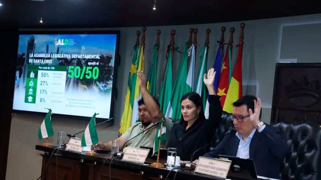 Asamblea cruceña respalda la propuesta del 50/50 impulsada por el gobernador juan pablo Velasco