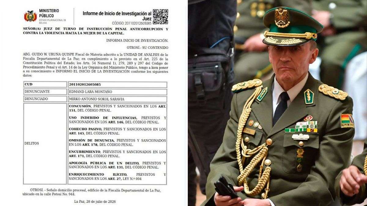 Fiscalía admite denuncia contra el comandante de la Policía por presunta corrupción