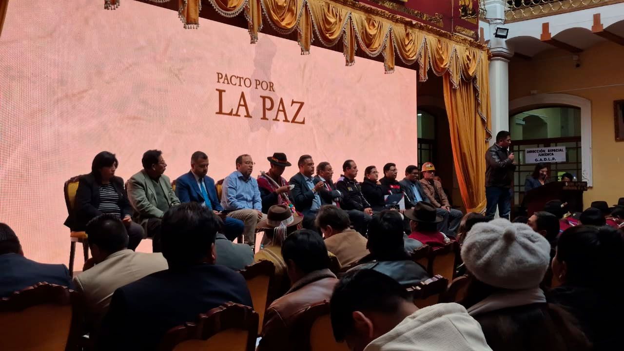Gobernador convoca a un “Pacto por la Paz” para impulsar el desarrollo del departamento de La Paz