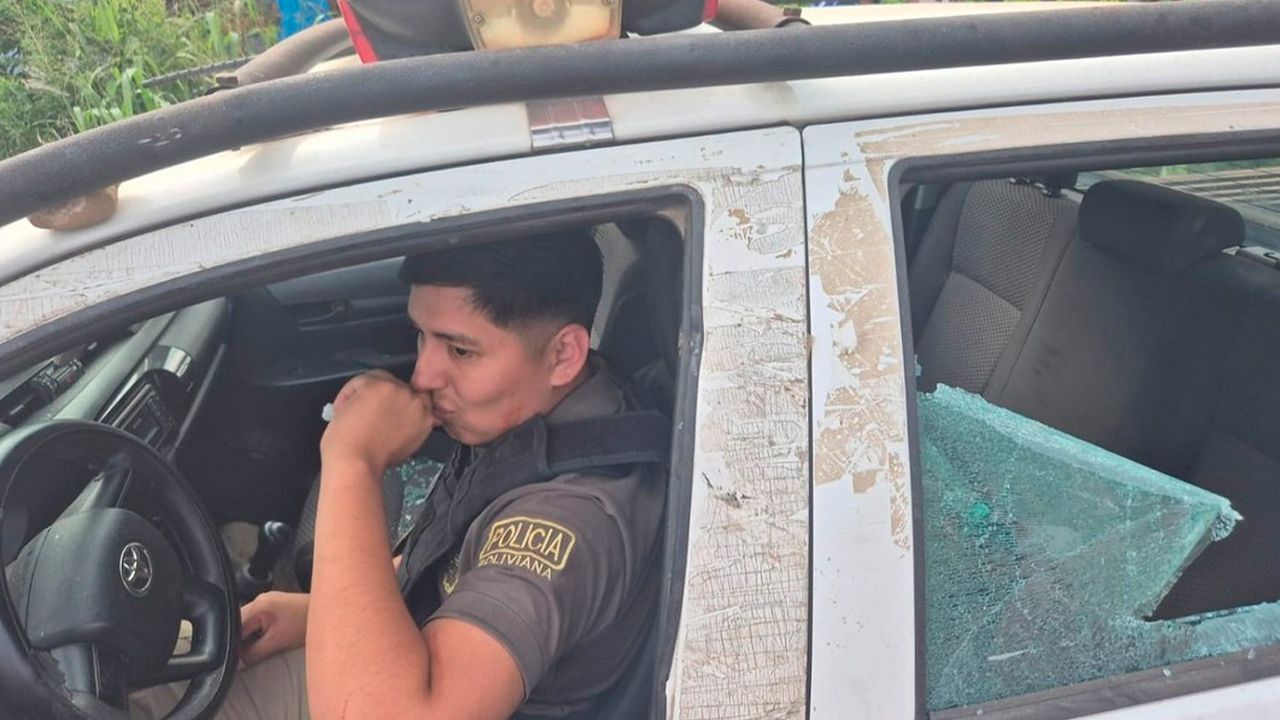 Operativo de captura termina con una patrulla destruida en Yapacaní