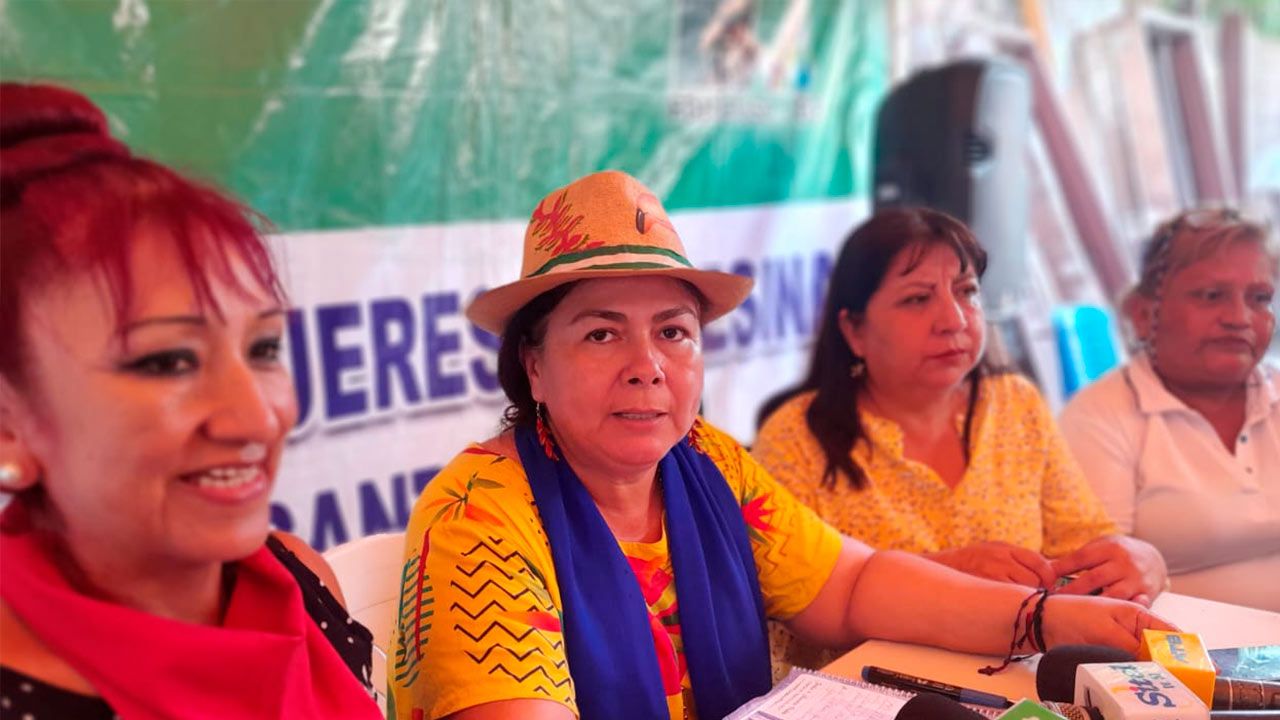 Felipa Montenegro, Vocera de la Federación de Mujeres Originarias Campesinas Bartolinas Sisa, se pronuncia en contra de los bloqueos y llama a la reflexión