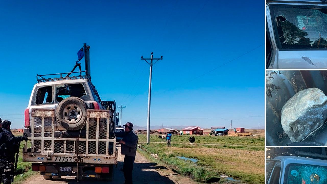 Ataque de presuntos contrabandistas deja dos heridos y daños en vehículos de la Aduana