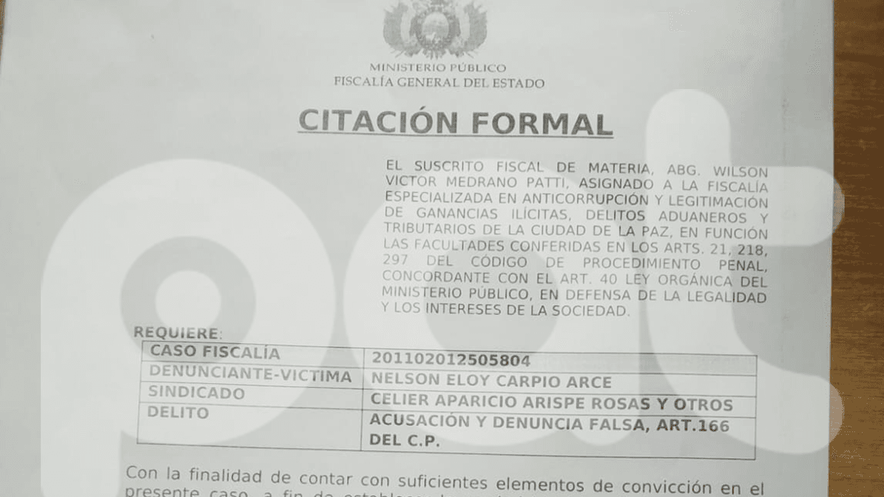 Ex piloto de Evo declarará este miércoles por denuncias falsas