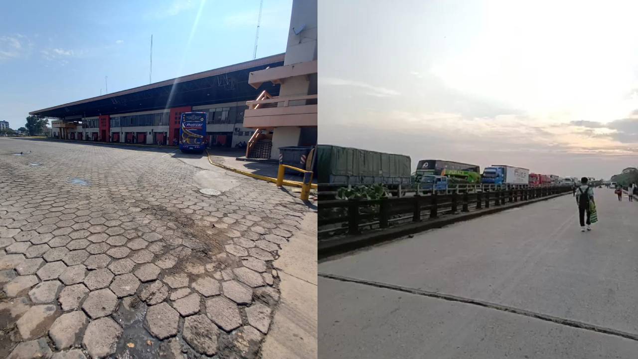 Bloqueo en el Puente Ichilo genera caos en el transporte y afecta la terminal Bimodal