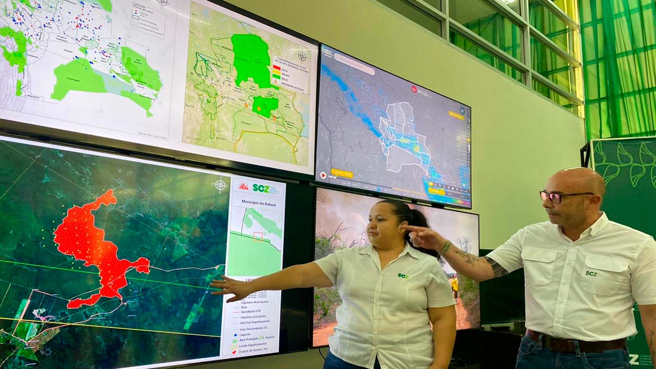 Gobernación reporta tres incendios forestales en el departamento cruceño