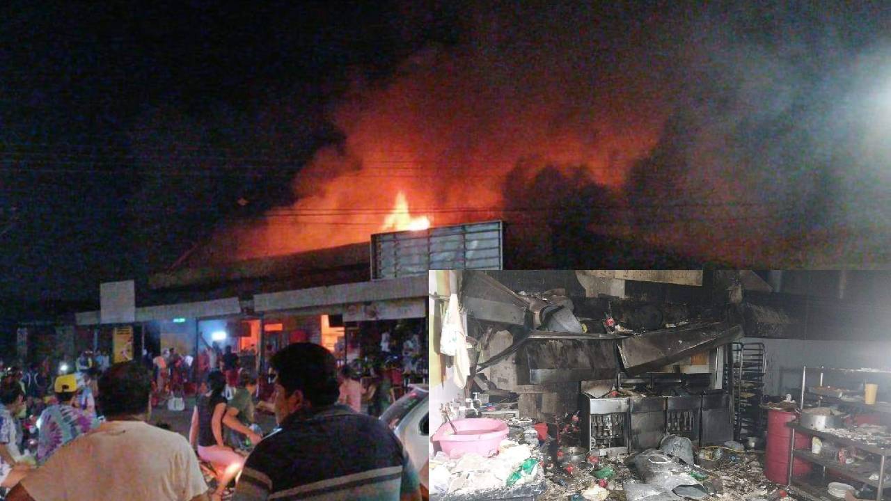 Incendio destruye restaurante de pollos en Montero, Santa Cruz